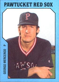 1985 TCMA Pawtucket Red Sox #21 George Mecerod Front