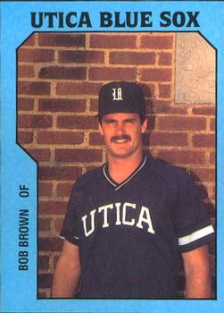 1985 TCMA Utica Blue Sox #17 Bob Brown Front
