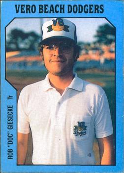 1985 TCMA Vero Beach Dodgers #24 Rob Giesecke Front