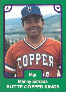1984 TCMA Butte Copper Kings #1 Manny Estrada Front