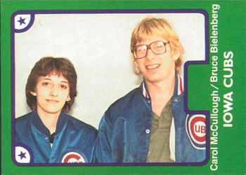 1984 TCMA Iowa Cubs #19 Carol McCullough / Bruce Bielenberg Front