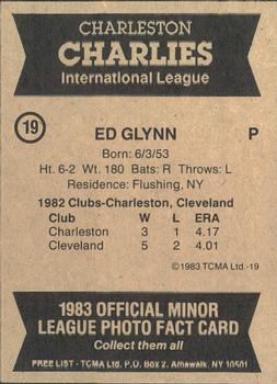1983 TCMA Charleston Charlies #19 Ed Glynn Back