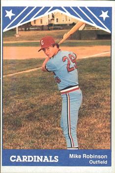1983 TCMA Erie Cardinals #24 Mike Robinson Front