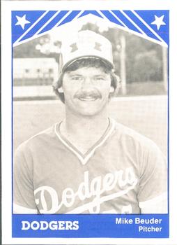 1983 TCMA Vero Beach Dodgers #1 Mike Beuder Front