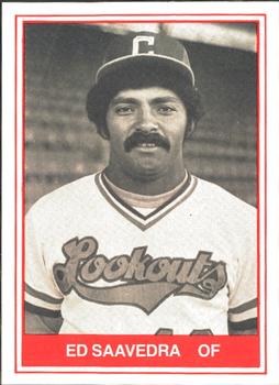 1982 TCMA Chattanooga Lookouts #4 Ed Saavedra Front