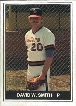 1982 TCMA Holyoke Millers #10 Dave W. Smith Front