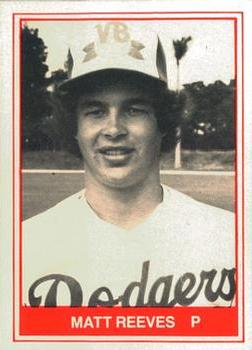 1982 TCMA Vero Beach Dodgers #10 Matt Reeves Front