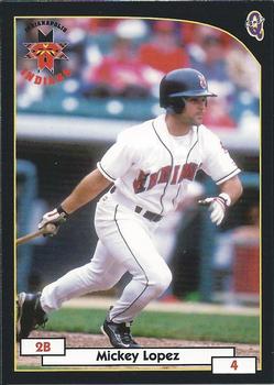 2000 Blueline Q-Cards Indianapolis Indians #20 Mickey Lopez Front