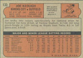1972 Topps #133 Joe Keough Back