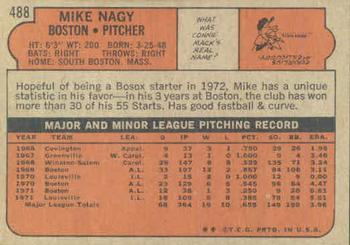 1972 Topps #488 Mike Nagy Back