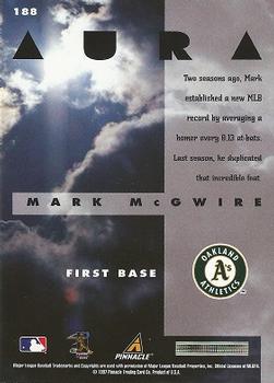 1997 New Pinnacle #188 Mark McGwire Back