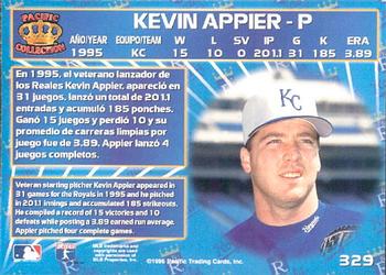 1996 Pacific Crown Collection #329 Kevin Appier Back