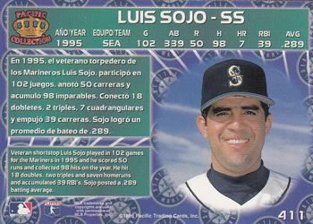 1996 Pacific Crown Collection #411 Luis Sojo Back