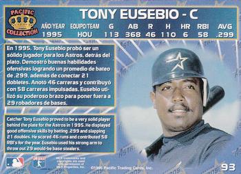 1996 Pacific Crown Collection #93 Tony Eusebio Back