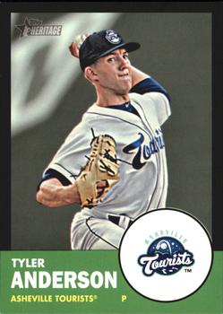 2012 Topps Heritage Minor League - Black #180 Tyler Anderson Front