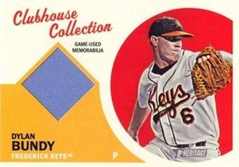 2012 Topps Heritage Minor League - Clubhouse Collection Relics #CCR-DB Dylan Bundy Front