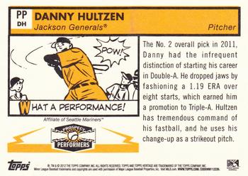 2012 Topps Heritage Minor League - Prospect Performers #PPDH Danny Hultzen Back