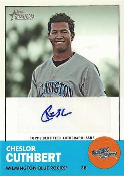 2012 Topps Heritage Minor League - Real One Autographs #ROA-CC Cheslor Cuthbert Front