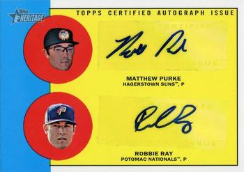 2012 Topps Heritage Minor League - Real One Autographs Dual #ROD-PR Matthew Purke / Robbie Ray Front