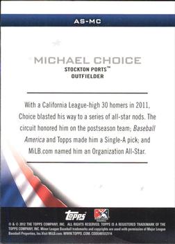 2012 Topps Pro Debut - Minor League All-Stars #AS-MC Michael Choice Back