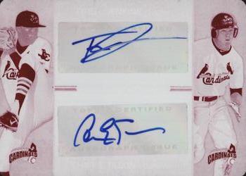2012 Topps Pro Debut - Side By Side Dual Autographs Printing Plates Magenta #SSA-JT Tyrell Jenkins / Charlie Tilson Front