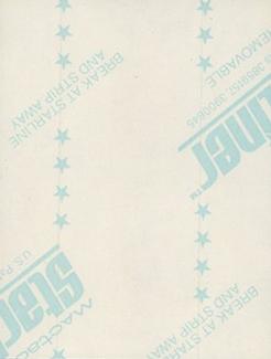 1983 Starliner/Touchdown Stickers (unlicensed) #NNO Carl Yastrzemski Back