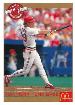 1992 Pacific McDonald's St. Louis Cardinals #37 Tom Herr Front