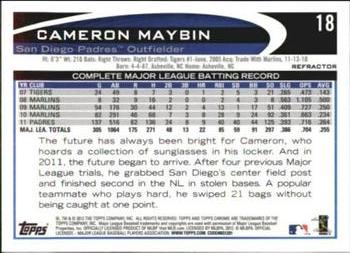 2012 Topps Chrome - Orange Refractors #18 Cameron Maybin Back