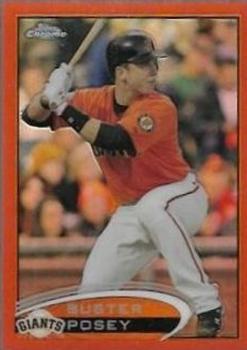 2012 Topps Chrome - Orange Refractors #24 Buster Posey Front