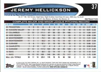 2012 Topps Chrome - Orange Refractors #37 Jeremy Hellickson Back