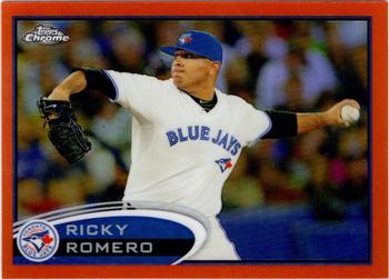 2012 Topps Chrome - Orange Refractors #86 Ricky Romero Front