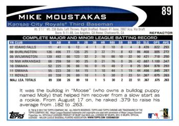 2012 Topps Chrome - Orange Refractors #89 Mike Moustakas Back