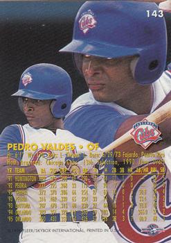 1996 Fleer Excel #143 Pedro Valdes Back
