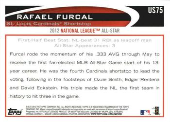 2012 Topps Update - Gold Sparkle #US75 Rafael Furcal Back