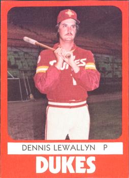 1980 TCMA Albuquerque Dukes #8 Dennis Lewallyn Front