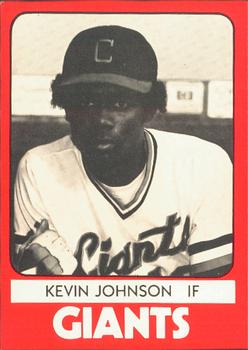 1980 TCMA Clinton Giants #12 Kevin Johnson Front