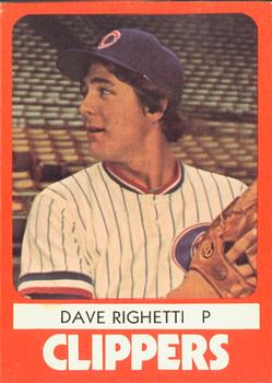 1980 TCMA Columbus Clippers #17 Dave Righetti Front
