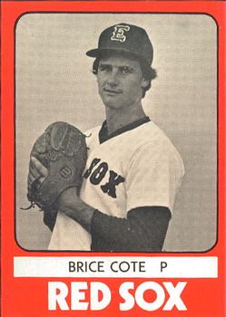 1980 TCMA Elmira Pioneer Red Sox #5 Brice Cote Front