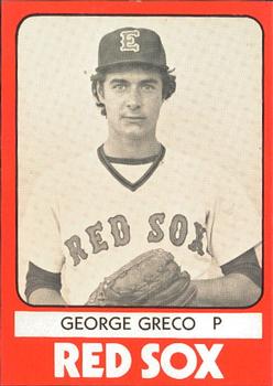 1980 TCMA Elmira Pioneer Red Sox #7 George Greco Front