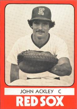1980 TCMA Elmira Pioneer Red Sox #12 John Ackley Front