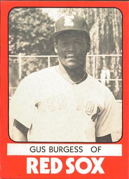 1980 TCMA Elmira Pioneer Red Sox #26 Gus Burgess Front