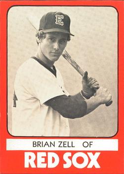 1980 TCMA Elmira Pioneer Red Sox #31 Brian Zell Front