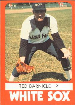 1980 TCMA Glens Falls White Sox Color #19 Ted Barnicle Front
