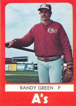 1980 TCMA Ogden A's #5 Randy Green Front
