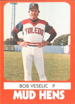 1980 TCMA Toledo Mud Hens #19 Bob Veselic Front