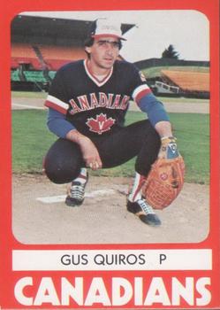 1980 TCMA Vancouver Canadians #4 Gus Quiros Front