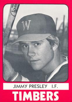 1980 TCMA Wausau Timbers #13 Jimmy Presley Front