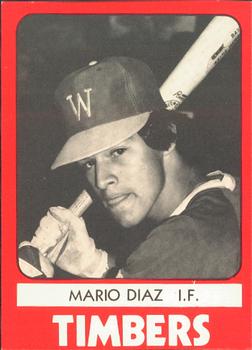 1980 TCMA Wausau Timbers #14 Mario Diaz Front