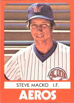 1980 TCMA Wichita Aeros #18 Steve Macko Front