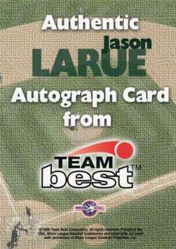 1999 Team Best Rookie - Autographs #NNO Jason LaRue Back